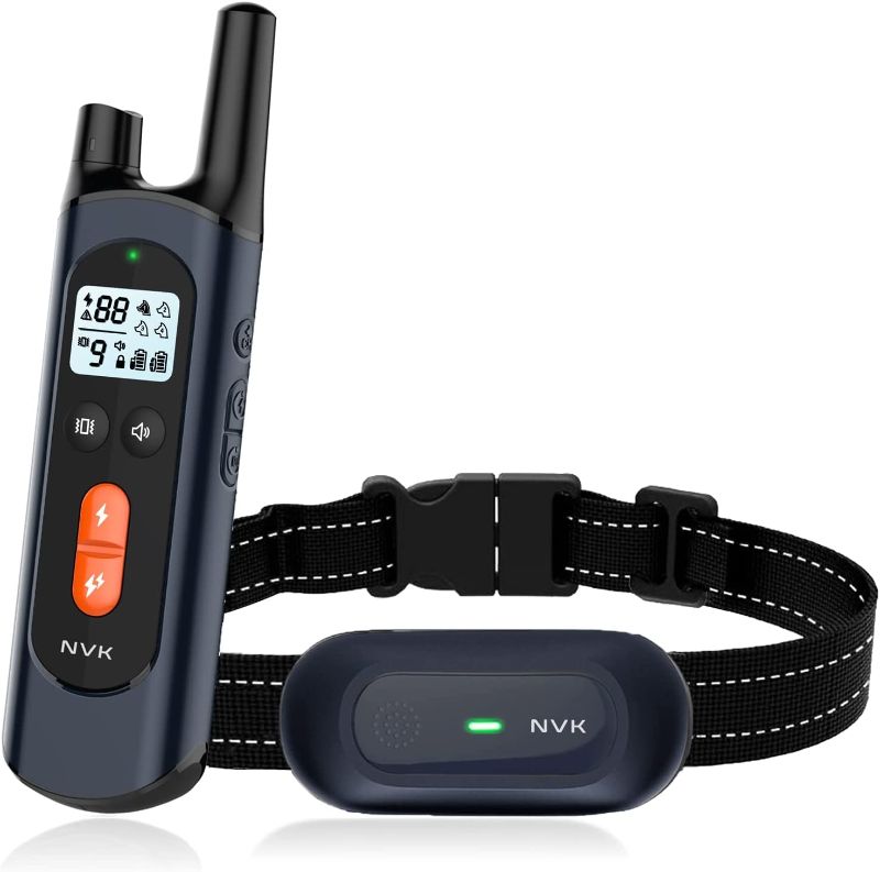 Photo 1 of NVK Shock Collar, Dog Training Collar with Remote for Medium Large Dogs, Rechargeable Dog Shock Collar with Shock, Vibration, Beeps Modes, IPX7 Waterproof, Range up to 1600Ft