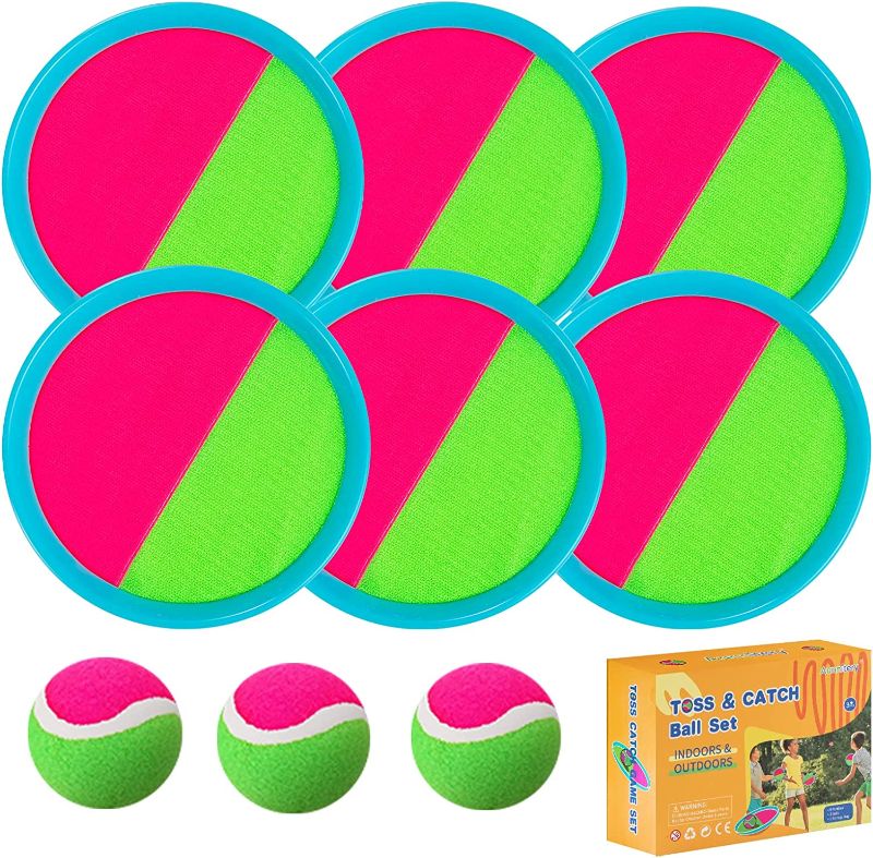 Photo 1 of Kids Toys - Outdoor Games, Beach Toys, Toss and Catch Ball Set, Perfect Beach Games Sets Playground Sets for Backyards Easter Gifts for Kids/Adults/Family