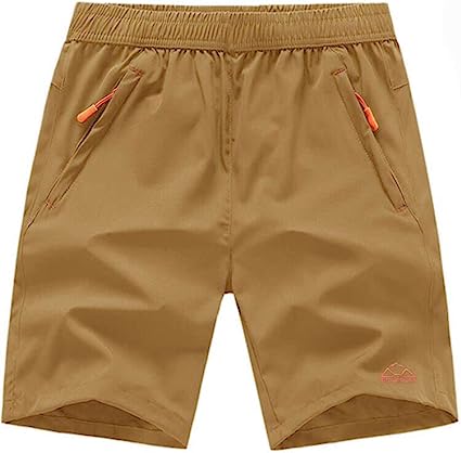 Photo 1 of TBMPOY Men's 7'' Running Hiking Shorts Quick Dry Athletic Gym Outdoor Sports Short Zipper Pockets