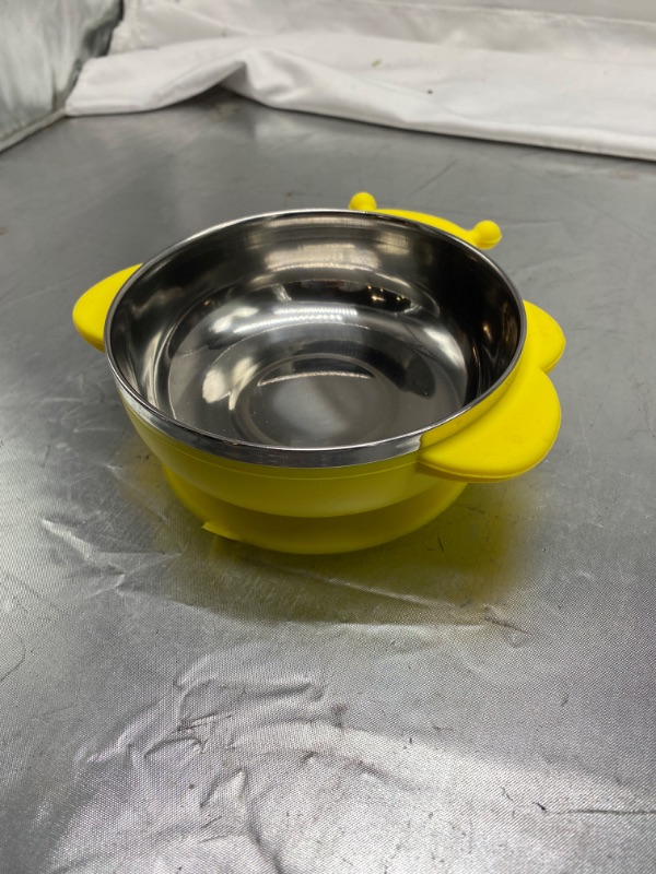 Photo 2 of Dog Cat Bowls, Stainless Steel Food and Water Dish Single Pet Feeder with Detachable Silicone Shell & Suction, Easy to Clean for Cat/Small/Medium Dogs