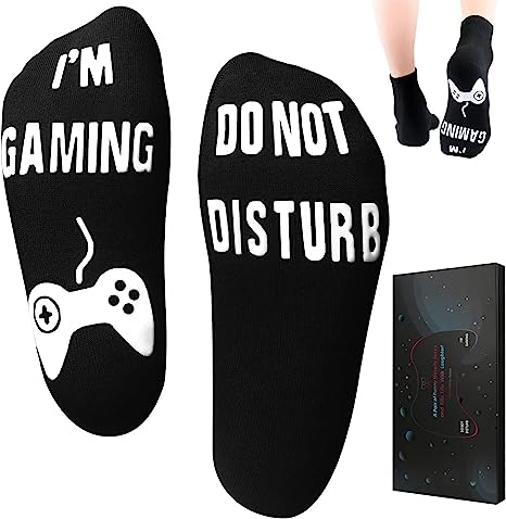 Photo 1 of (2 Pack) Do Not Disturb I'm Gaming Socks,Birthday Gifts For Men Dad,Gamer Socks For Teenage Boys,Novelty Gifts For Son,Men