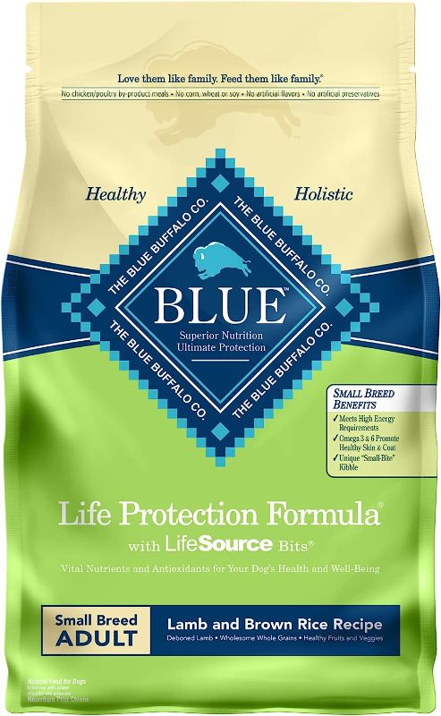 Photo 1 of Blue Buffalo Small Breed Dog Food, Life Protection Formula, Natural Lamb & Brown Rice Flavor, Adult Dry Dog Food, 15 lb Bag