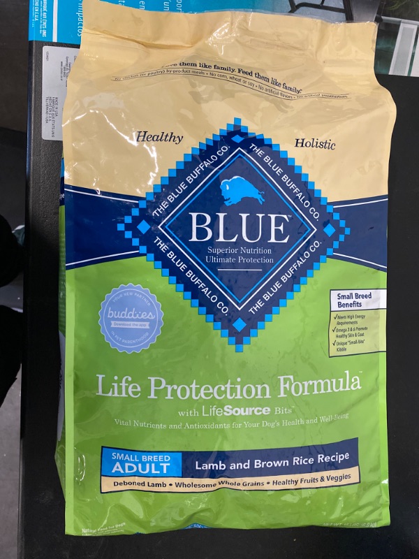 Photo 2 of Blue Buffalo Small Breed Dog Food, Life Protection Formula, Natural Lamb & Brown Rice Flavor, Adult Dry Dog Food, 15 lb Bag