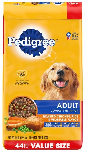 Photo 1 of PEDIGREE Complete Nutrition Roasted Chicken, Rice & Vegetable Dry Dog Food for Adult Dog, 44 lb. Bag