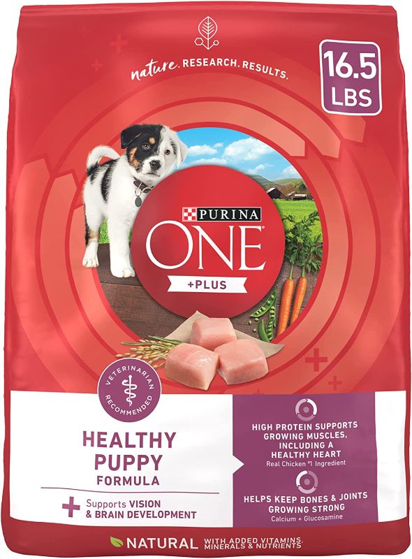 Photo 1 of Purina ONE Plus Healthy Puppy Formula High Protein Natural Dry Puppy Food with added vitamins, minerals and nutrients - 16.5 lb. Bag
