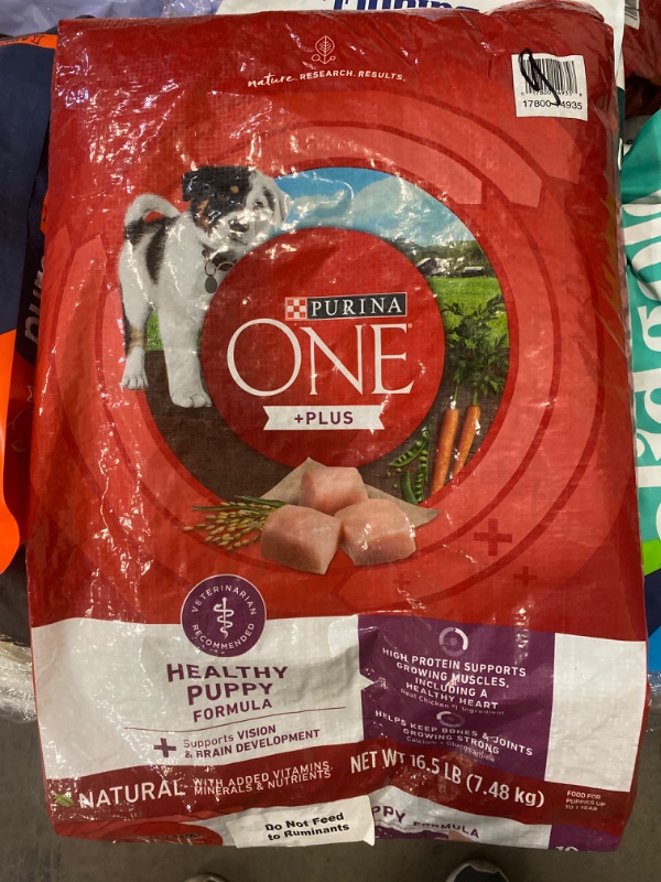 Photo 1 of Purina ONE Plus Healthy Puppy Formula High Protein Natural Dry Puppy Food with added vitamins, minerals and nutrients - 16.5 lb. Bag
