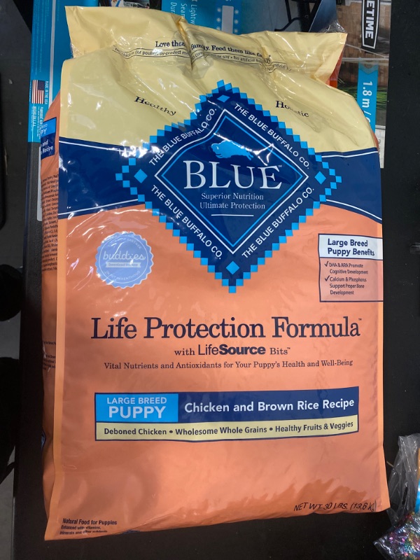 Photo 2 of Blue Buffalo Life Protection Formula Natural Puppy Large Breed Dry Dog Food, Chicken and Brown Rice 30-lb