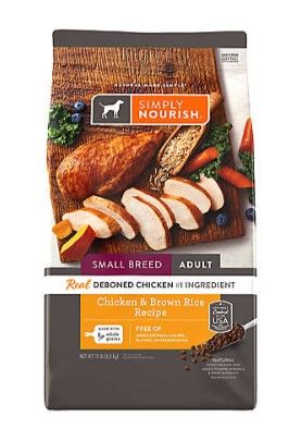 Photo 1 of Simply Nourish Chicken & Brown Rice Recipe Small Breed Adult Dry Dog Food, 15-lb bag