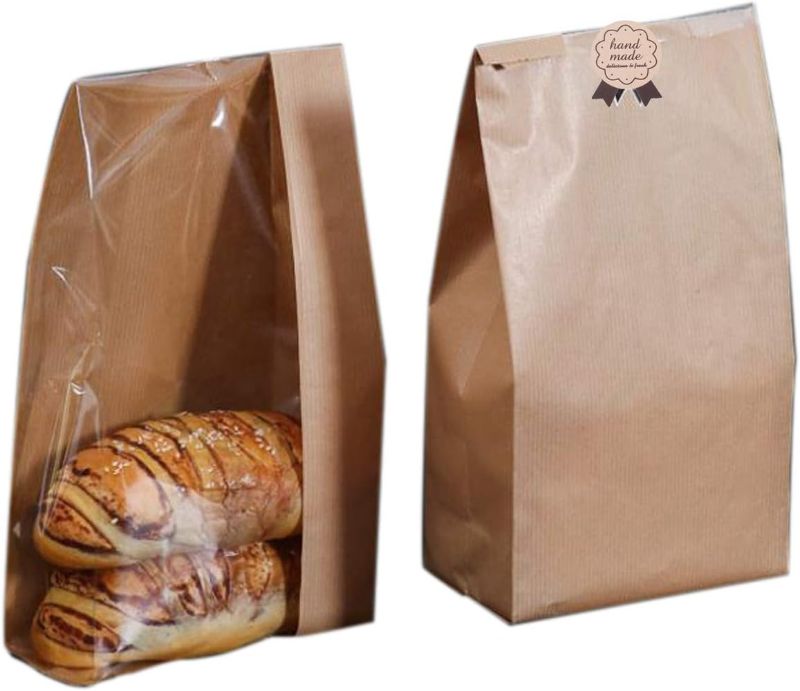 Photo 2 of Pack of 30 Paper Bread Loaf Bag Kraft Food Packaging Storage Bakery Bag with Front Window, Label Seal sticker included (9.5" x 4.75 x 1.95")


Roll over image to zoom in







Air Fryer Disposable Paper Liner, 50PCS 6.3 inch Round Non-Stick Parchment Pap