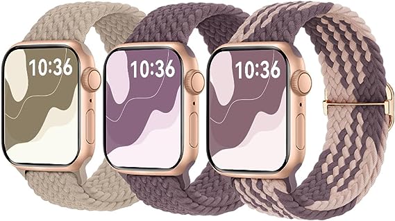 Photo 1 of PLEASE SEE IMAGE 

3 Pack Stretchy Nylon Braided Solo Loop Band Compatible for Apple Watch Band 49mm 45mm 44mm 42mm 41mm 40mm 38mm, Adjustable Elastic Braided Straps for Apple Watch Ultra iWatch Series 8/7/6/5/4/3/2/1/SE Tribal Print