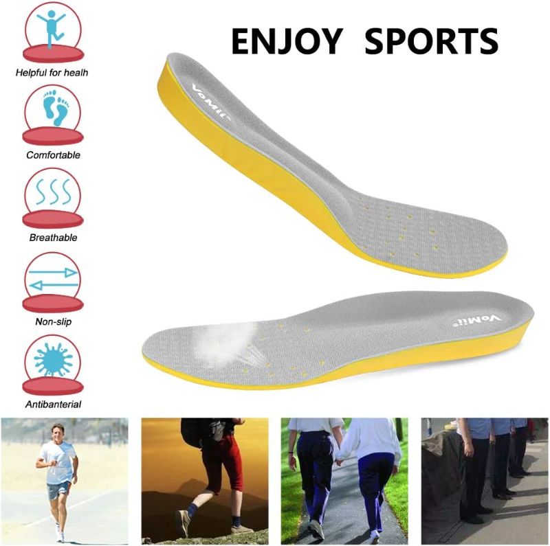 Photo 1 of hoe Insoles for Women Men and Kids, Memory Foam Insoles, Comfortable Sports Shoe Inserts for Shock Absorption and Relieve Foot Pain, Plantar Fasciitis Arch Support Insoles, M(Men 6-9/ Women 7-11)