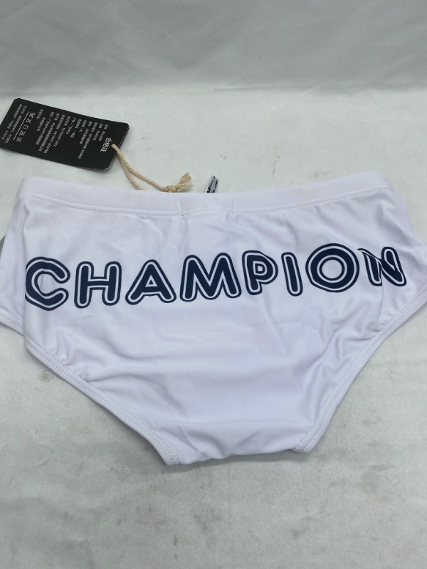 Photo 3 of SEE IMAGE
Speedo Men's Swimsuit Brief PowerFlex Eco Solar
Front Image: Strong Man With Arms Out
Back Image: (Text) Champion

