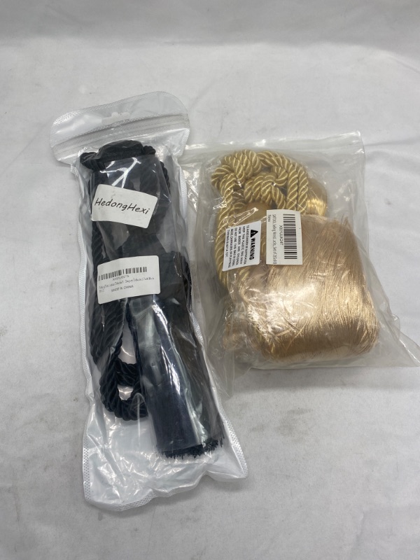 Photo 3 of SEE IMAGE
Curtain Tiebacks Handmade Decorative Curtain Holdbacks Rope with Tassel- Gold

Curtain Handmade Tiebacks Decorative Curtain Holdbacks with Tassel (Black)