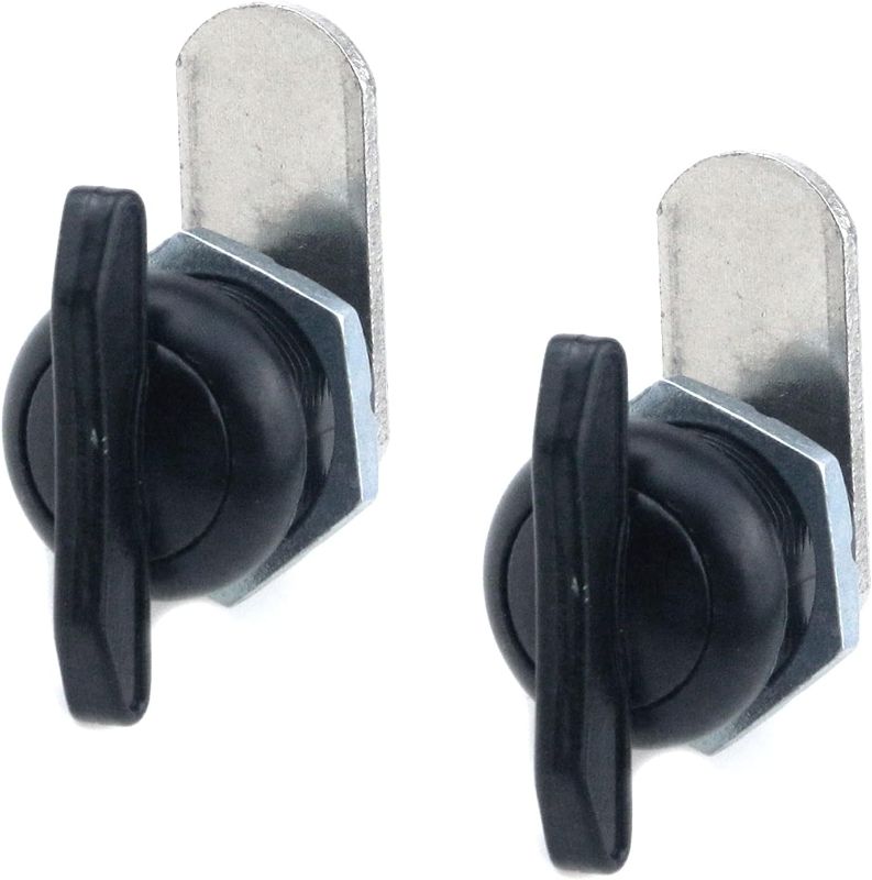 Photo 1 of HAHIYO Twist Purse Closure Turn Locks Clip Clasp Easy Install with Online Instructions Picture for Wallet Briefcase 1.1 Inch Length Metal Sturdy Gun Black 2 Sets with Washers 1.1 inch Length Gun black

Thumb Operated Offset Cam Lock T Handle Thumb Turn Lo
