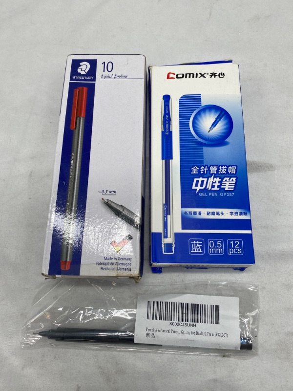 Photo 4 of Pentel Mechanical Pencil, Graph 1000 for Pro, for Draft, 0.7mm

czxwyst 8761 Basic Liner Gel Ink Pens 0.5mm Fine Point (Blue Color 12-Pack)

Staedtler Triplus Fineliner - Porous Point Pens

