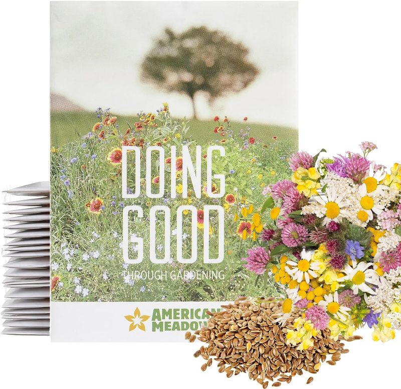 Photo 1 of 
American Meadows Wildflower Seed Packets ''Doing Good Through Gardening'' Favors (Pack of 20) - Pollinator Wildflower Seed Mix 