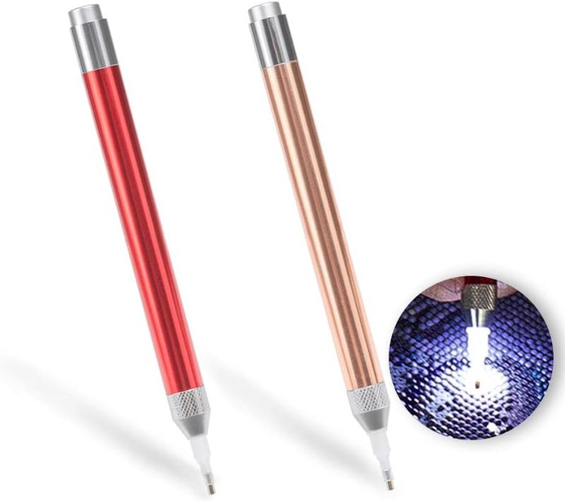 Photo 1 of DIY Diamond Painting Illumination Pen with Light,2Pack Art Lighted Pen Applicator Accessories,Drill Bead Pen for Adult and Kids,5D Gem Jewel Wax Picker

SEE IMAGE Poster Image May Differ 