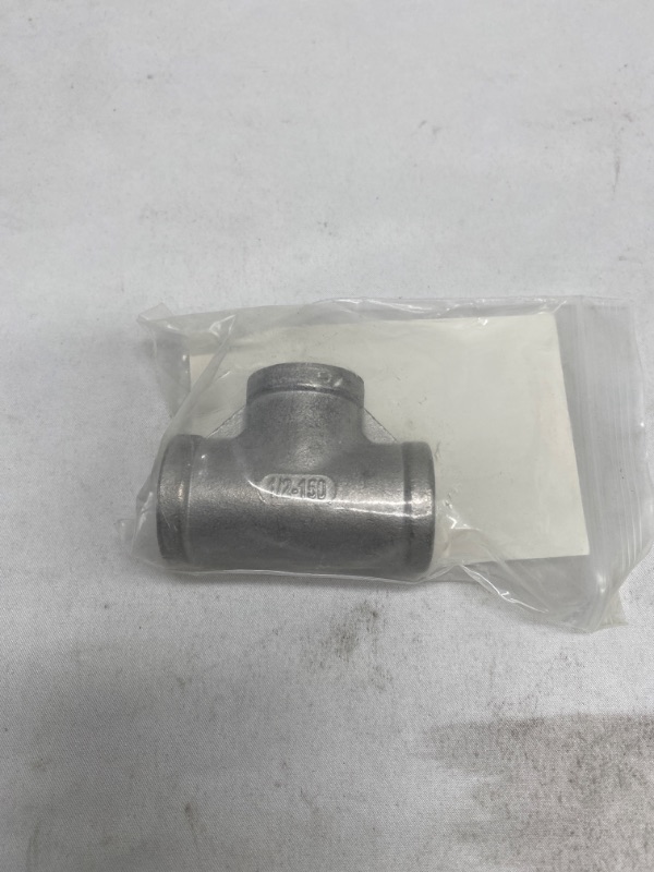 Photo 2 of heyous 304 Stainless Steel Female Threaded 3 Way Tee T Pipe Fitting NPT 1/2 Inch Threaded Connector
2 pack
