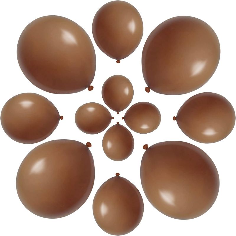 Photo 1 of 
Dark Brown Balloons Different Sizes 5 Inch 10 Inch 18 Inch Mocha Coffee Balloons Boho Party Decorations Gender Neutral Woodland Baby Shower Decorations