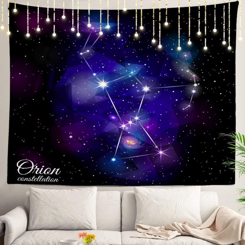 Photo 1 of Shrahala Constellation Tapestry, Orion Nebula Cosmic Galaxy Space Universe Wall Hanging Large Tapestry Psychedelic Tapestry Decorations Bedroom Living Room Dorm(39.4 x 59.1 Inches, Black 4)