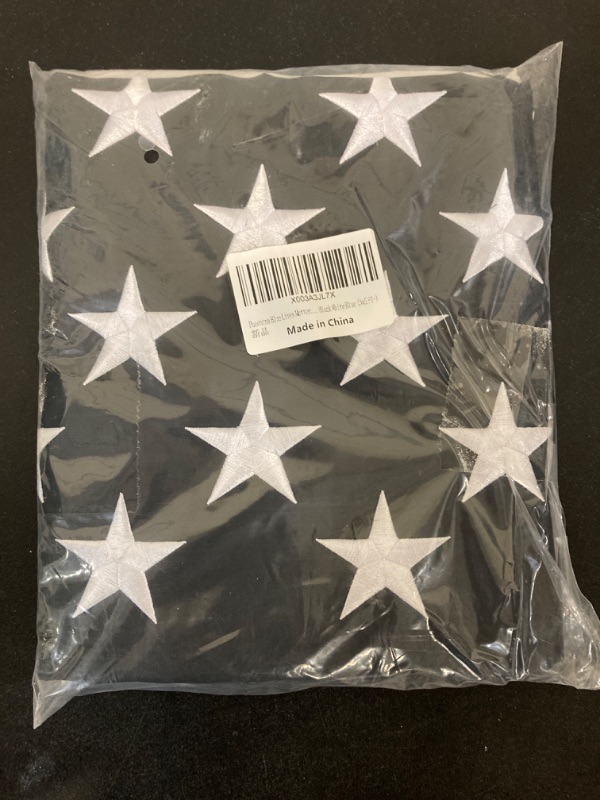 Photo 2 of Pucentra Blue Lives Matter American USA Police Flag Embroidered Stars Sewn Stripes 3x5 FT Brass Grommets 210D Hi-density Nylon Honoring Men Women Law Enforcement Officers Red Black White Blue 3x5 FT