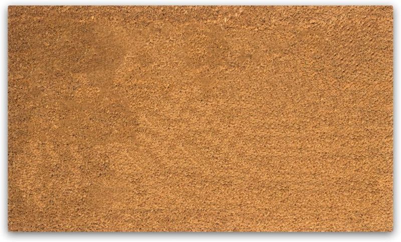 Photo 1 of PLUS Haven Coco Coir Door Mat with Heavy Duty Backing, Natural Welcome Doormat, 17.5”x30”, Doormat Outdoor Entrance, Front Porch Door Mat, Easy to Clean Entry Mat, Outdoor and Indoor Uses, Home Decor
