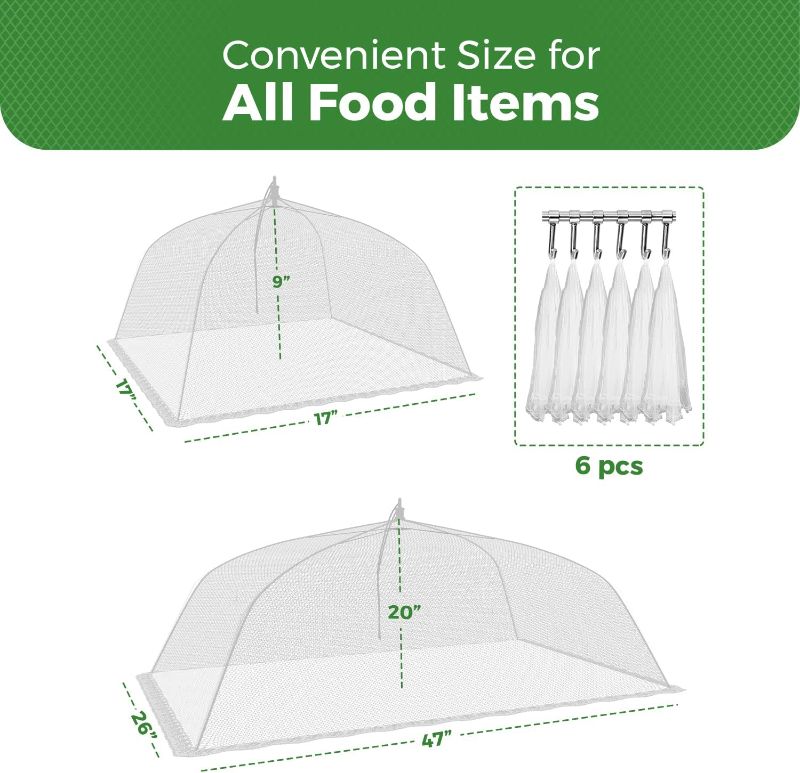 Photo 1 of Mesh Food Cover Set,  Pop-Up Food Tents/Food Covers For Outdoors, Reusable and Collapsible, Food Nets, Pack
