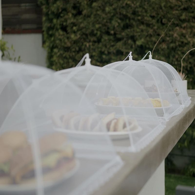 Photo 4 of Mesh Food Cover Set,  Pop-Up Food Tents/Food Covers For Outdoors, Reusable and Collapsible, Food Nets, Pack
