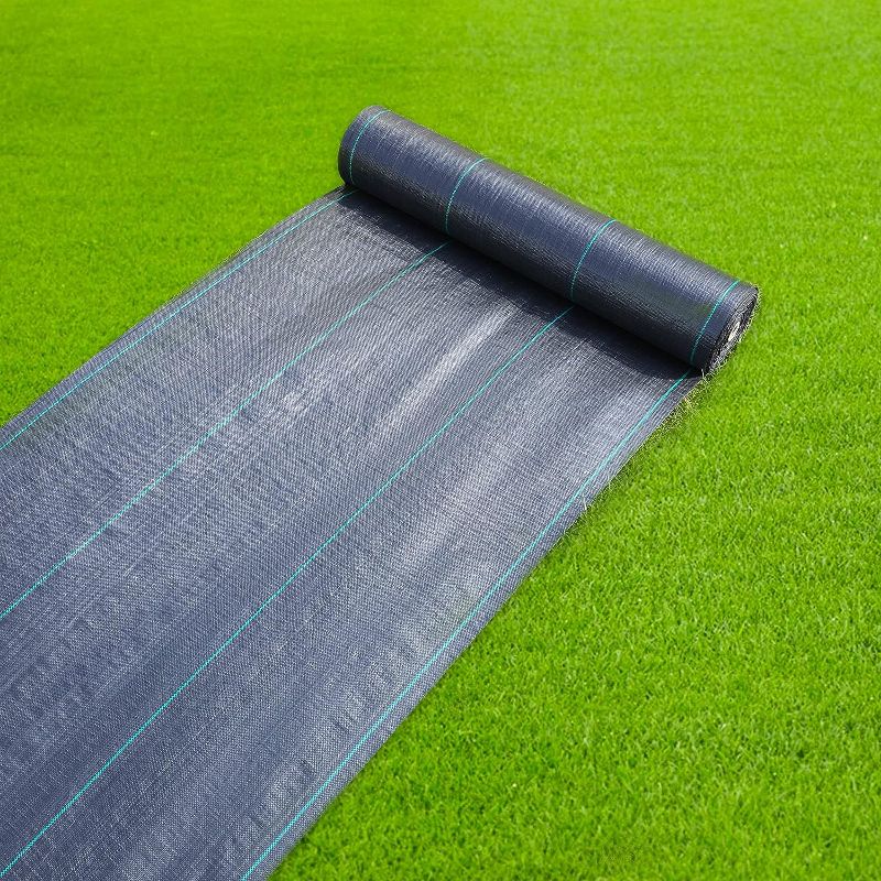 Photo 2 of GDNaid 4ftx100ft Weed Barrier Landscape Fabric Heavy Duty, Premium 3.2oz Garden Weed Barrier, Easy Setup & Durable Woven Weed Control Landscaping Fabric
