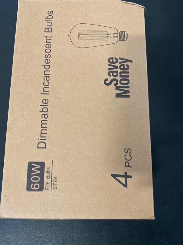 Photo 4 of VOOSEI Daylight Bulbs 4000K LED E26 60W, 6W Equivalent to 60W Edison High Brightness ST58 Antique Non-Dimmable Filament Bulbs Clear Glass Pack of 4
