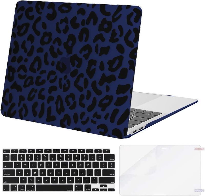 Photo 2 of Compatible with MacBook Air 13 inch Case 2022 2021 2020 2019 2018 Release A2337 M1 A2179 A1932 Retina Display, Plastic Leopard Grain Hard Shell...
