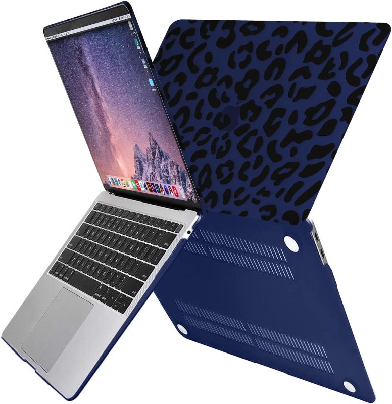 Photo 3 of Compatible with MacBook Air 13 inch Case 2022 2021 2020 2019 2018 Release A2337 M1 A2179 A1932 Retina Display, Plastic Leopard Grain Hard Shell...
