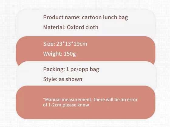 Photo 2 of Lunch Bag for Girls Lunch Box Insulated Cute Lunch Bags for Women Insulated Lunch Box (foldable portable knife and fork) for work, travel, outdoor...

