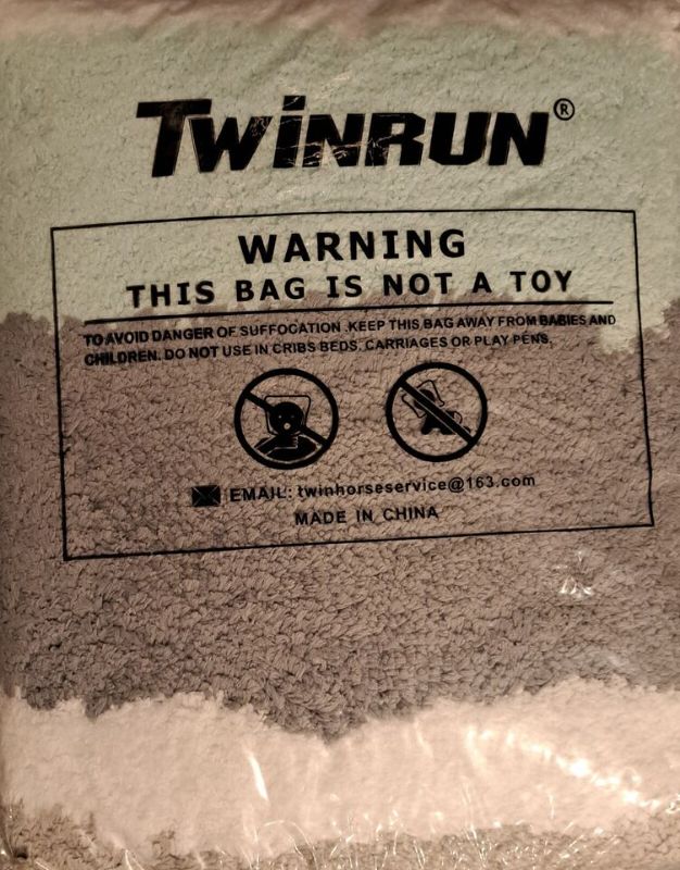 Photo 1 of TwinRun bathroom rug, non-slip, fluffy soft plush, microfiber, 20x48, gray/mint
