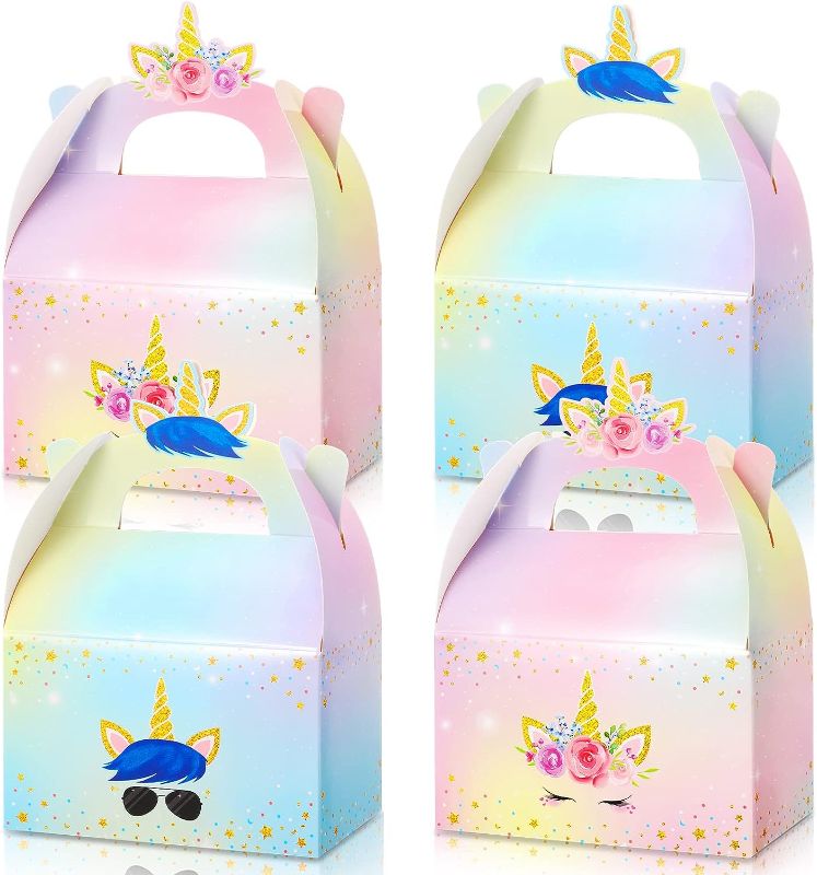 Photo 1 of Shooting Star Boxes Party Supplies Party Favor Boxes Rainbow Theme Treat Boxes Candy Goodies Gift Boxes for Girls Boys Kids Birthday Party Decoration Supplies (, 12 Pieces)
