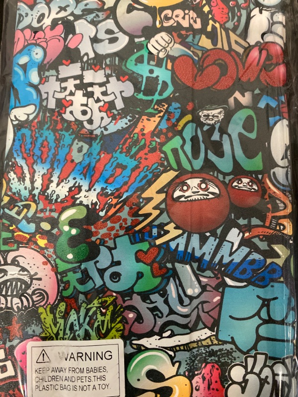 Photo 3 of All-New Fire HD 10 2019 Case, Premium Folio Smart-Shell Stand Case Cover with Auto Sleep/Wake for All-New Fire HD 10 (Compatible with 7th and 9th Generations, 2017 and 2019 Releases Graffiti
