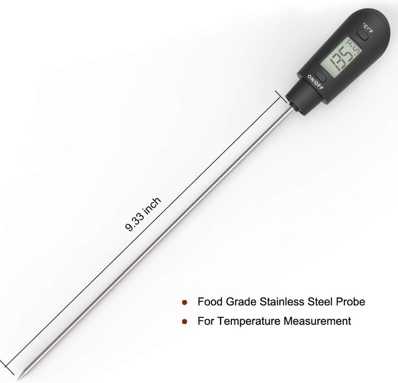 Photo 1 of Candy Thermometer Spatula with Pot Clip – Silicon Grey Chocolate Spatula with Thermometer Built in,Candy Thermometer,Thermometer Spoon for Chocolate, Candy,Creams,sauces,Jams Meat Cooking
