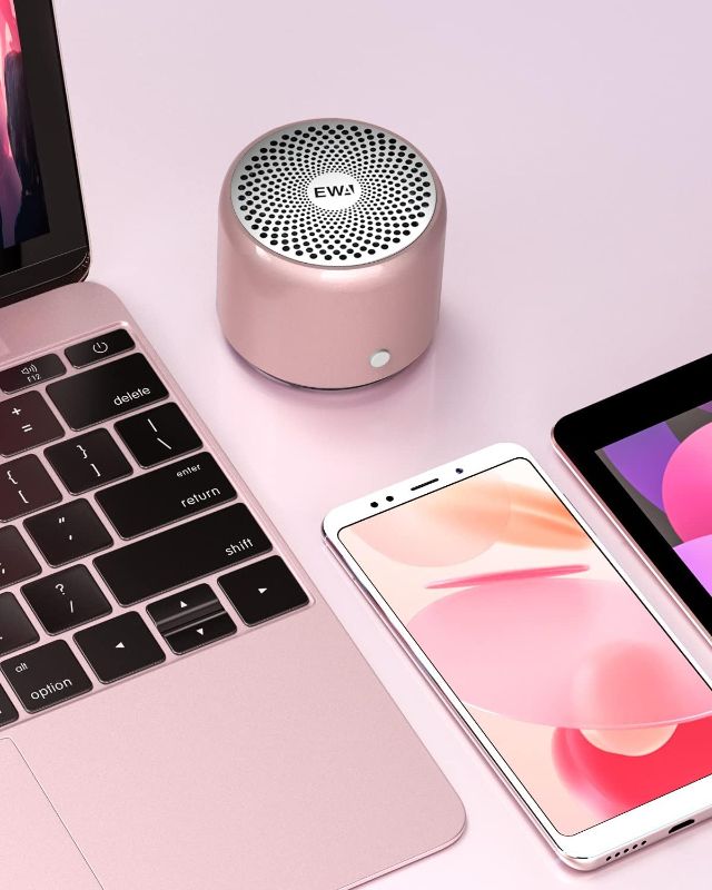 Photo 3 of EWA A106 Portable Mini Bluetooth Speaker, Enhanced Bass and High Definition Sound, Portable Design, for iPhone, iPad,Nexus,Laptops and More (Rosegold)
