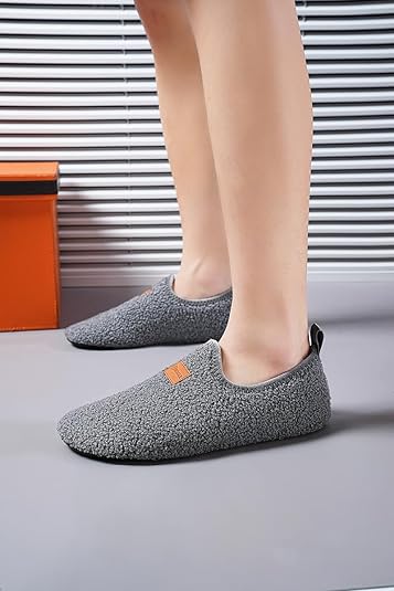 Photo 1 of Hayeabi Lightweight House Slippers Slip On Home Sock Shoes for Womens Mens
