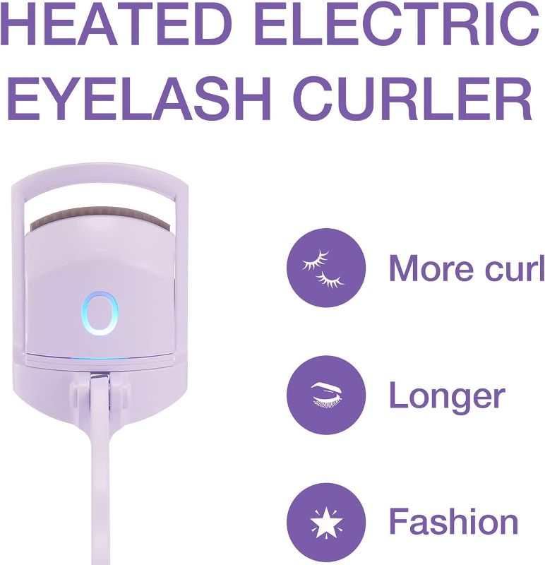 Photo 2 of Heated Eyelash Curler Forats Electric Eye Lash Curlers with Lashes Comb - The Two-in-One Heated Eye Lash Curlers Lift & Curl and Style Natural Eyelashes
