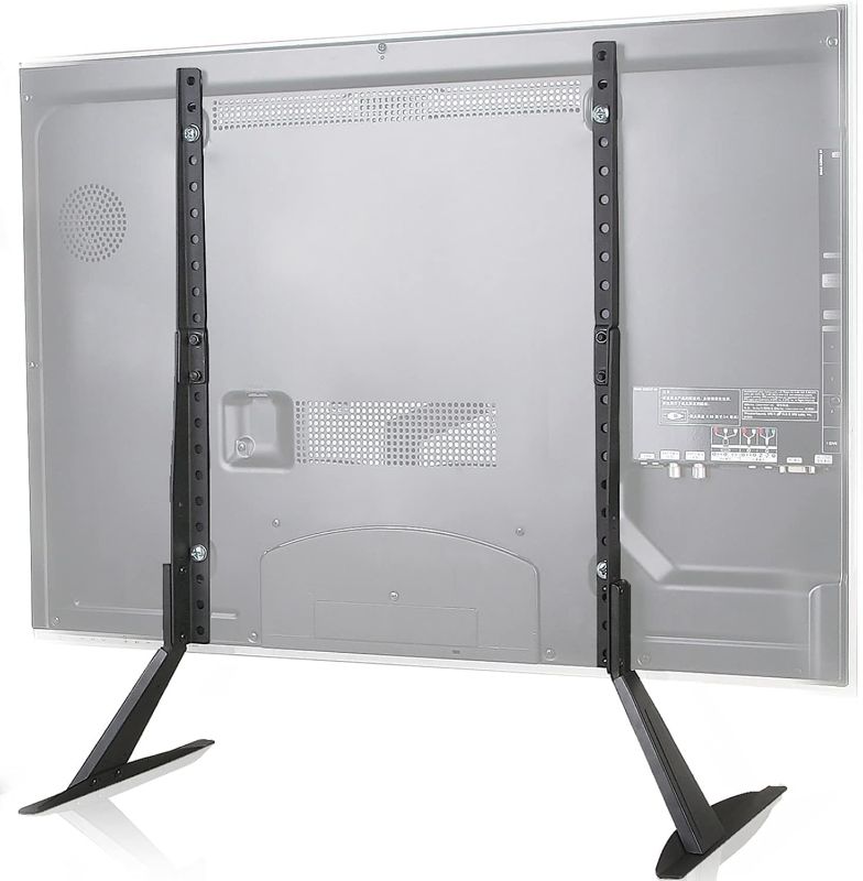 Photo 2 of WALI Universal TV Stand Tabletop, for Most 22 to 65 inch LCD Flat Screen TV, Mounting Holes , Black
