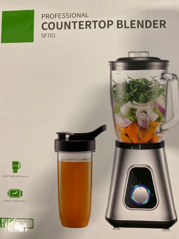 Photo 3 of Professional Countertop Blender  Smoothie Soup Blender with Timer 
