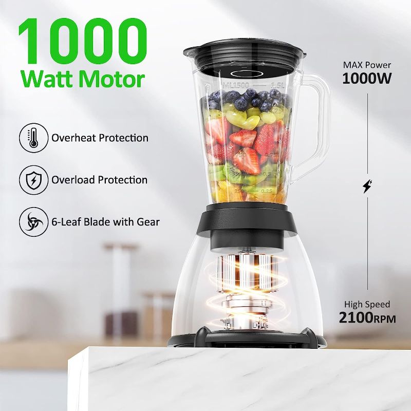 Photo 2 of Professional Countertop Blender  Smoothie Soup Blender with Timer 

