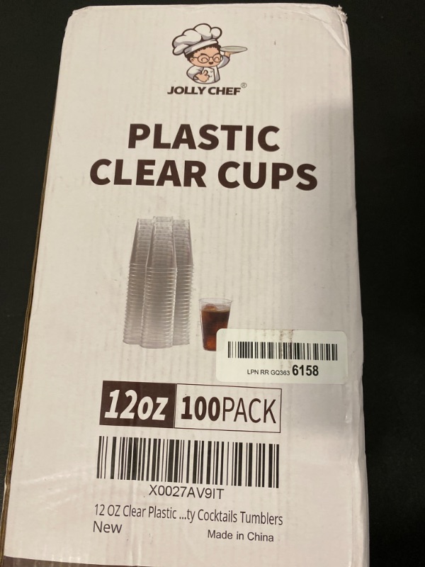 Photo 2 of JOLLY CHEF - Compostable Plastic Cold Cups, 12 Ounce - 100 Count
