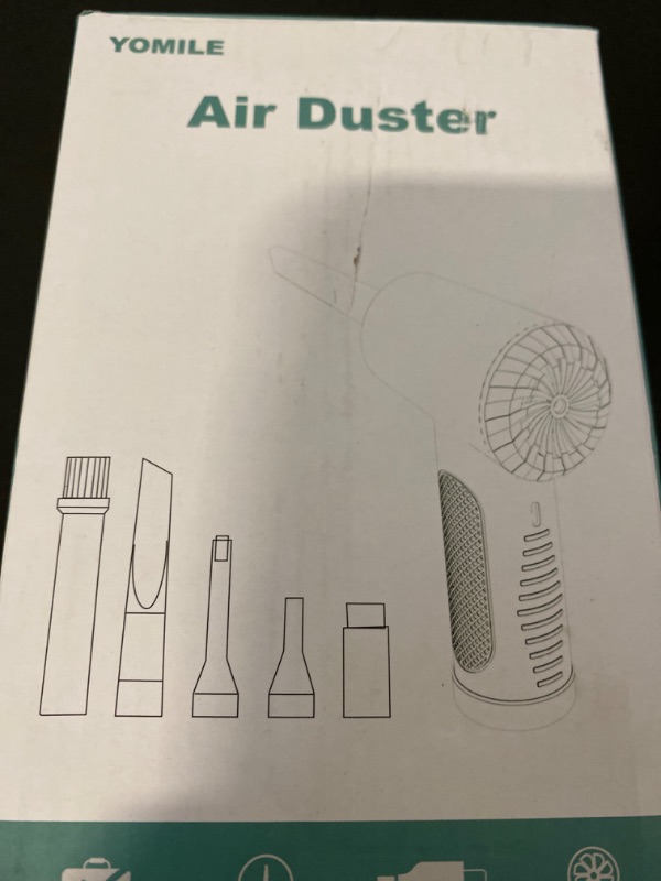 Photo 3 of Compressed Air Duster -  2 in 1  Electric Air Blower, 5V Battery Cordless Dust Blower for Keyboard Cleaner,Rechargeable AIC Can for Office Computers
