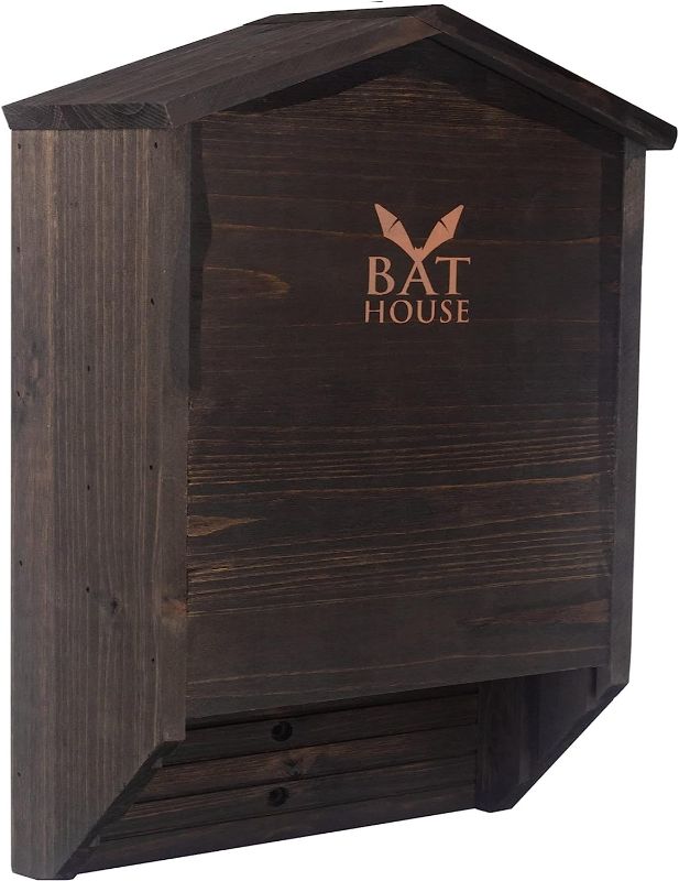 Photo 1 of The Ultimate Wooden Bat House for Outdoors - A Large Double Chamber Box Perfectly Designed to Attract Bats - Durable and Easy to Hang
