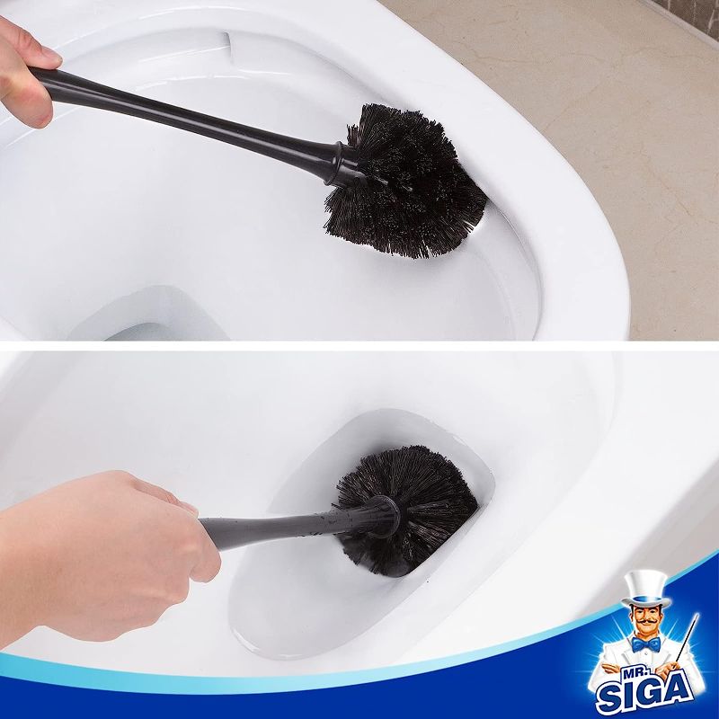Photo 3 of MR.SIGA Toilet Plunger and Bowl Brush Combo for Bathroom Cleaning, Black, 1 Set
