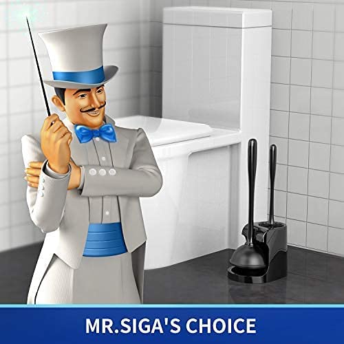Photo 2 of MR.SIGA Toilet Plunger and Bowl Brush Combo for Bathroom Cleaning, Black, 1 Set
