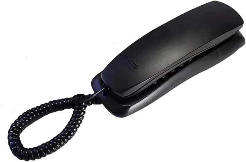 Photo 1 of Landline Phone,Corded Telephone for Home, No AC Power/Battery Required Wall Mountable Phone for Landline Supports Mute/Pause/Redial Functions for Hotel Office Bank Call Center (Black)
