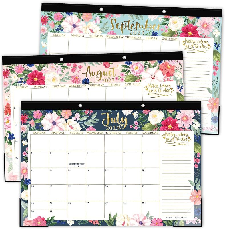 Photo 2 of Floral Teacher Desk Calendar 2023-2024 - Academic Desk Calendar 2023-2024, 2023 Large Desk Calendar School Year 2023-2024, Calender 2023 Desk Calendar July 2023-2024, Desktop Calendar 2023-2024
